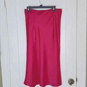 Rachel Zoe hot pink satin skirt